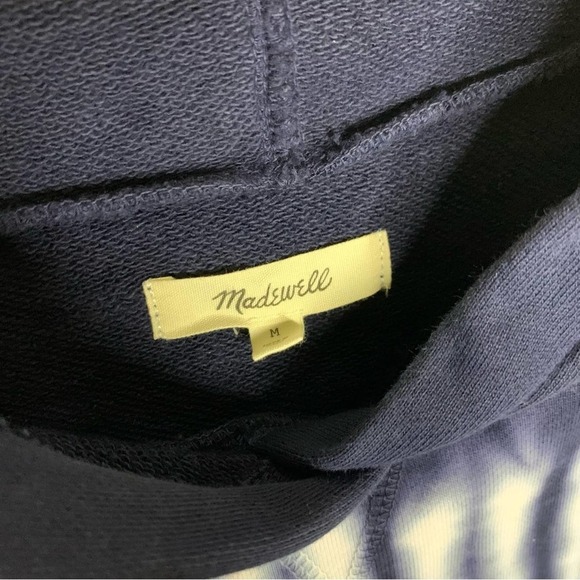 Madewell (Re)sourced Cotton Retro Hoodie Sweatshirt Blue Tie-Dye Size M - Picture 8 of 10